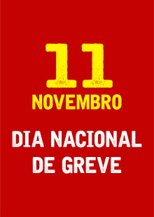 11 de novembro Dia Nacional de Greve