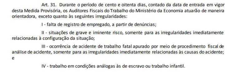 artigo 31°/MP 927