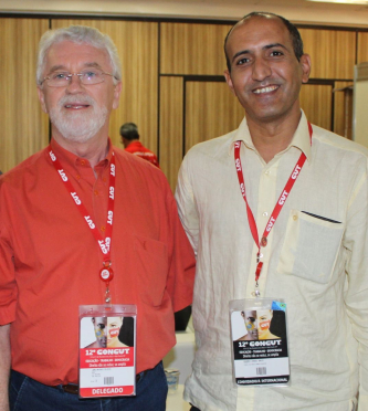João Felicio, presidente da CSI, com Mohamed Zrug