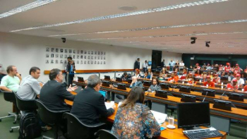 Em audiência, miliktantes tentam demover deputados de votar projeto. Foto 