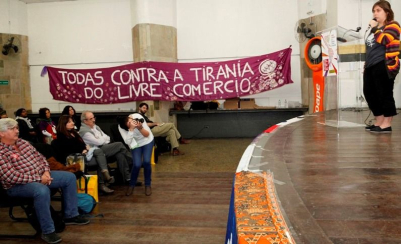 Tica Moreno representou a Marcha Mundial de Mulheres durante lançamento da Jornada