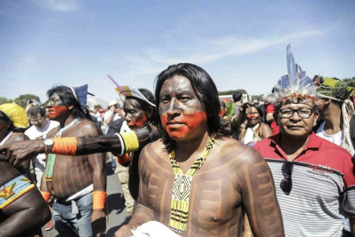Indígenas também repudiaram golpe (Foto: Mídia Ninja) 