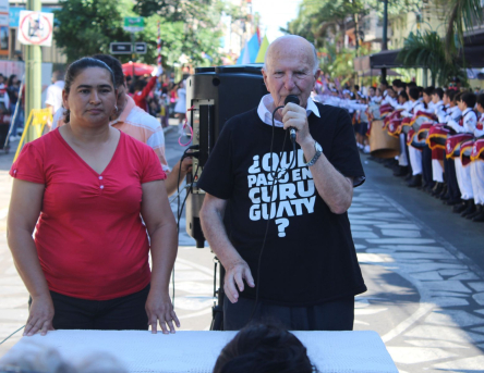 Pai Oliva, referência da Igreja católica, denuncia perseguição aos camponeses de Curuguaty. Foto: LWS