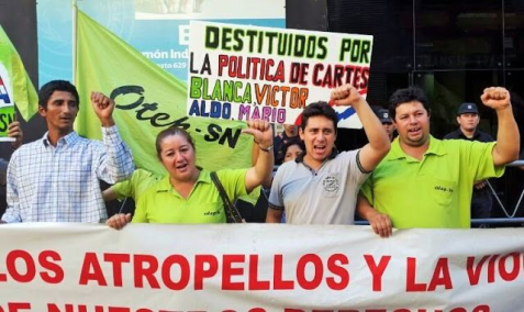 Mario Villamayor, Blanca Ávalos, Víctor Sanguina e Aldo Gray: professores demitidos por lutar por uma educação libertadora