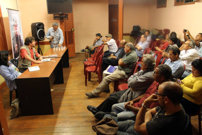 Debate com lideranças dos movimentos sindical e social em Lima 