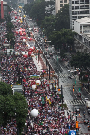 100 mil na Paulista, em São Paulo foto: Rafael Vilela/Mídia Ninja