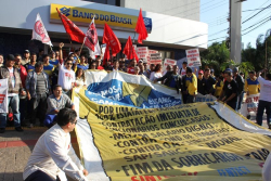 Protesto na capital sul-matogrossense