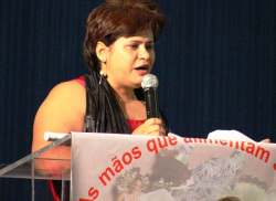 ElisÃ¢ngela AraÃºjo, presidenta da Fetraf/CUT