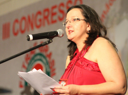 Rosane Bertotti, secretÃ¡ria nacional de ComunicaÃ§Ã£o da CUT