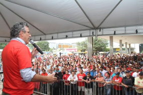 Jacy Afonso discursa em atividade dos vigilantes