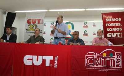 Paulo Eustasia, SÃ©rgio Nobre, Vagner Freitas, Pipoka e NÃ©lio Botelho (da esq. para a dir.) durante abertura do seminÃ¡rio (Foto: Roberto Parizotti)
