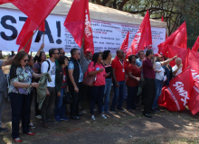 No DF, categorias, como bancários e servidores, participaram do Dia do Basta