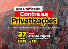 Funcionalismo de SP vai às ruas nesta sexta (27) contra o avanço das privatizações