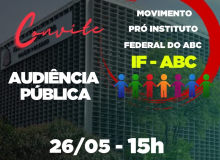 Dia 26: Alesp realiza audiência pública em defesa do Instituto Federal do ABC