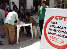 CUT promove dia de coletas pela anulação da reforma