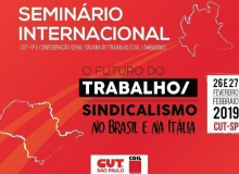 CUT-SP e CGIL debaterão futuro do sindicalismo no Brasil