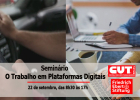CUT e FES farão seminário sobre organização de trabalhadores em plataformas digitais