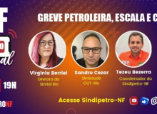 Nesta sexta, às 19h, Sindipetro do Norte Fluminense discute greve petroleira e Covid