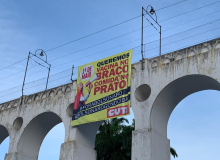 CUT-RJ: 1º de Maio começa com outdoors de protesto nos Arcos da Lapa e outros locais