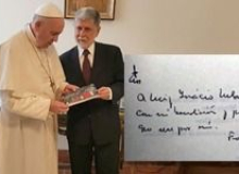 Em mensagem manuscrita, papa envia benção a Lula