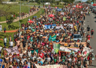 Indígenas de todo o Brasil ocupam a Esplanada dos Ministérios