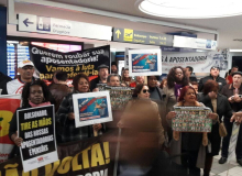 Contra a “reforma”, sindicalistas de SP pressionam parlamentares em Congonhas