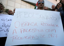 Palestinos protestam contra mudança da embaixada brasileira em Israel
