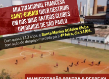 Multinacional Saint-Gobain vai destruir um dos mais antigos clubes operários de SP