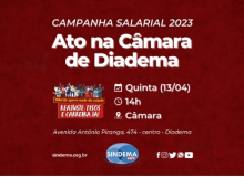 Campanha Salarial 2023: Servidores de Diadema realizam ato nesta quinta, 13