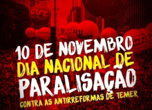 10 de novembro: Dia Nacional de Paralisação e Luta