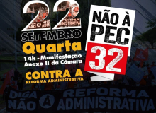 Servidores realizam ato contra reforma Administrativa, às 14h, em Brasília