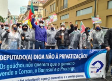 CUT-RS e Sindiágua-RS pressionam deputados para que rejeitem privatização da Corsan