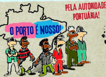 Portuários fazem greve de 12 horas nesta sexta (27) contra a privatização dos portos