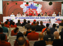 Lideranças políticas participam de abertura solene do 9º Congresso da FEM-CUT/SP