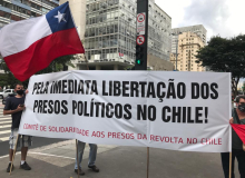 CUT, sindicatos e organizações protestam pela liberdade de presos políticos no Chile
