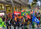 Ato mobiliza centenas na Esquina Democrática em defesa da soberania nacional