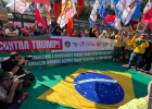 Protesto em defesa da soberania do Brasil reúne CUT e movimentos populares em SP