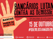 Bancários protestam contra demissões