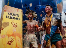 Indígenas marcham contra projeto de Bolsonaro que abre suas terras à mineração