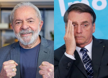 IPEC: No 1º turno, Lula tem 44% das intenções de voto, 13 a mais do que Bolsonaro