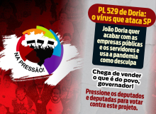 CUT lança campanha para pressionar deputados de SP contra PL 529 de Doria