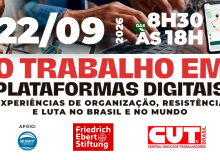 Seminário da CUT debaterá impactos e organização dos trabalhadores por aplicativos