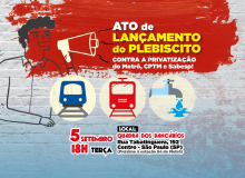 Movimentos lançam plebiscito contra as privatizações nesta terça, 5