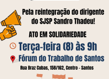 Mobilizações pela reintegração de dirigentes do Sindicato dos Jornalistas