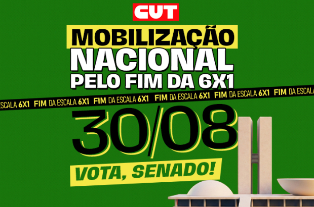 Trabalhadores e trabalhadoras vão às ruas para pressionar o Senado pelo fim da 6x1