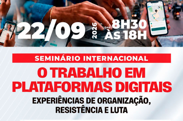 Seminário da CUT destaca organização internacional de trabalhadores por plataforma