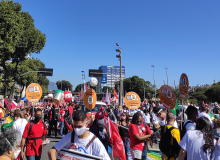 No Rio, milhares de pessoas ocuparam as ruas do centro da cidade neste #24J