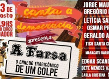 Espetáculo no Rio canta a democracia e desnuda a farsa