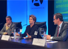 Em Madri, Dilma denuncia prisão política de Lula