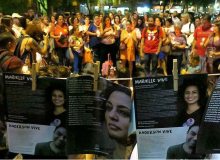 Manifestantes acendem velas em memória e por justiça a Marielle e Anderson